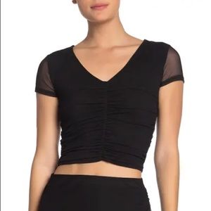 Free Press ruched v-neck crop top
